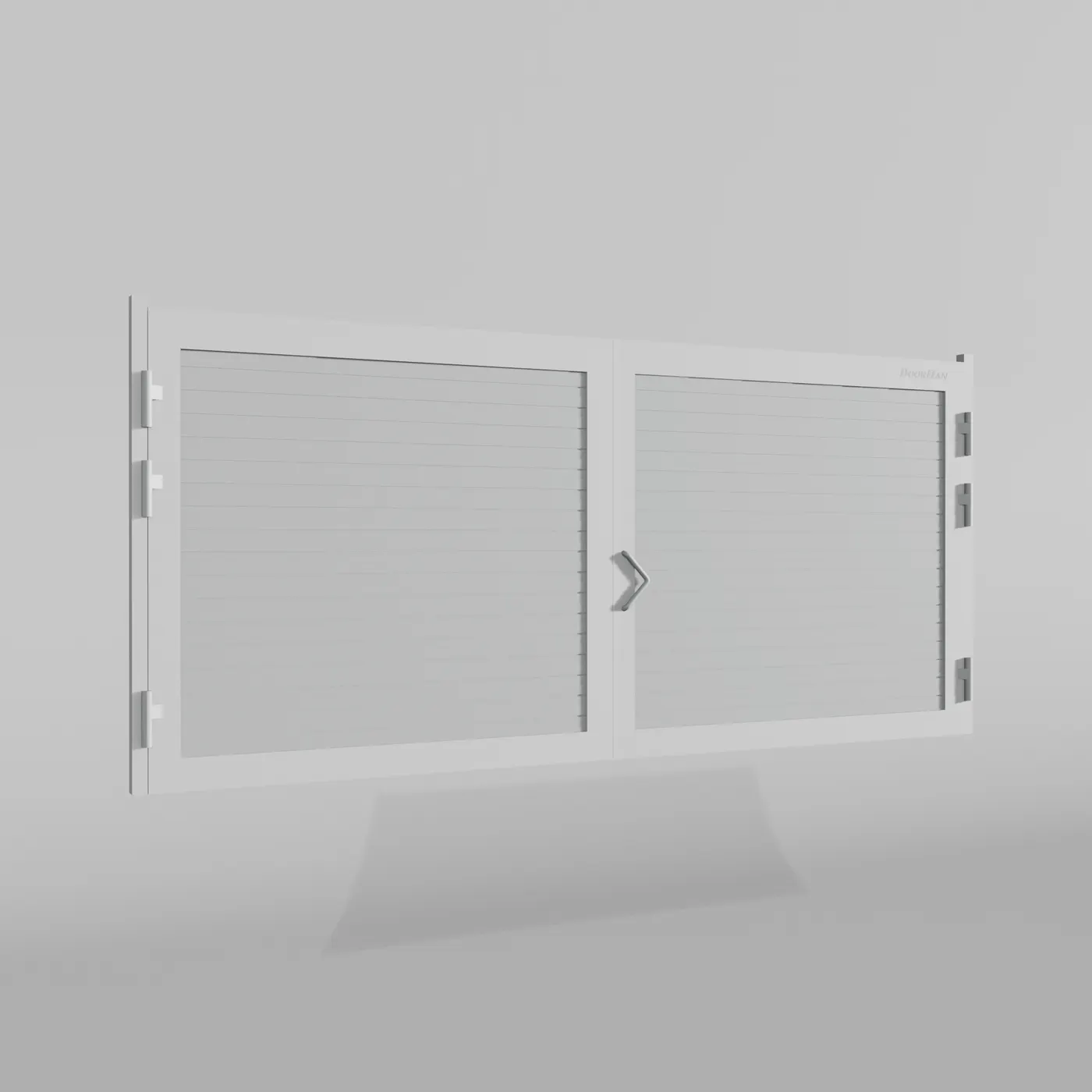 Распашные ворота DoorHan 4500х1200 цвета RAL 9003 (белый) с дизайном «доска» с автоматикой