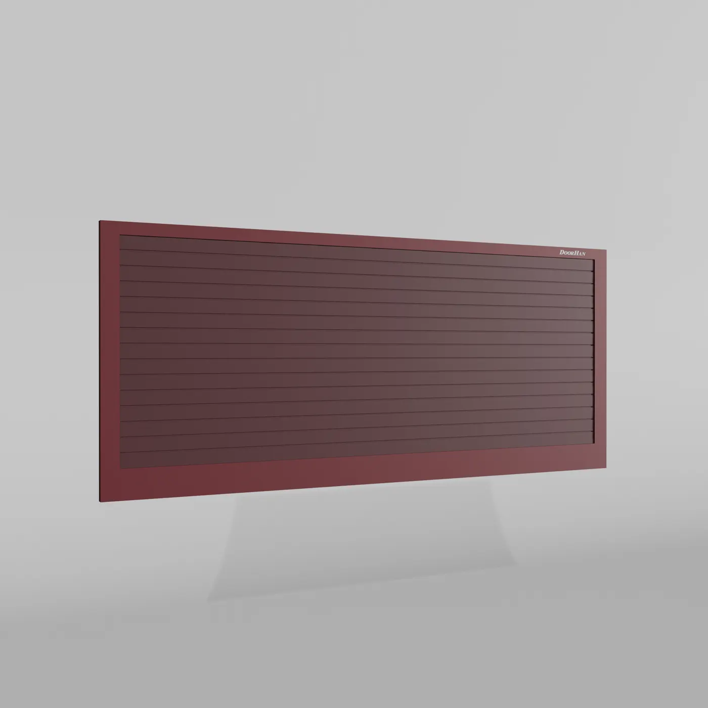 Откатные ворота DoorHan 2800х1500 цвета RAL 3005 (бордовый) с дизайном «доска» с автоматикой